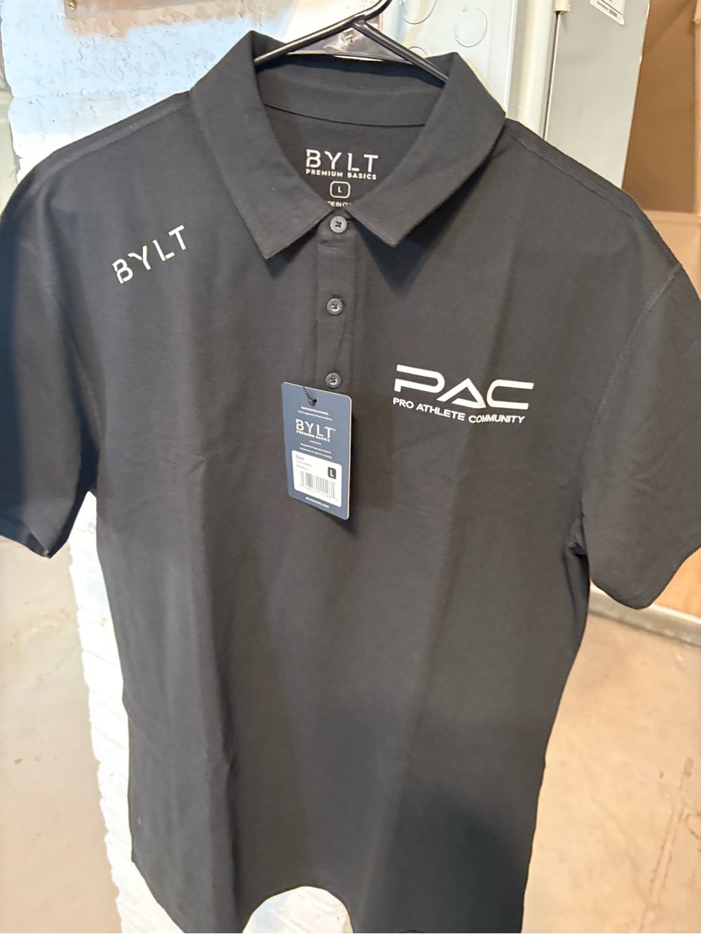 BYLT Basics Black PAC Logo Polo